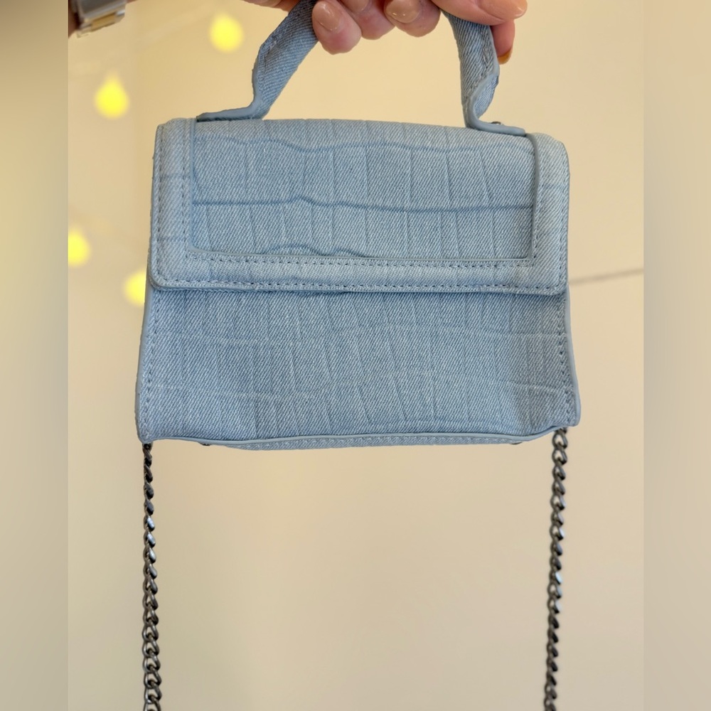 🌾 Zara Mock Crock Denim Mini City‎ Bag - Picture 9 of 9